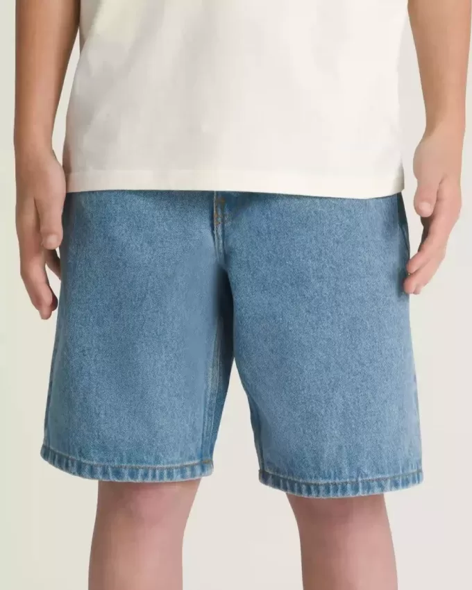 Barn Check-5 Baggy jeansshorts