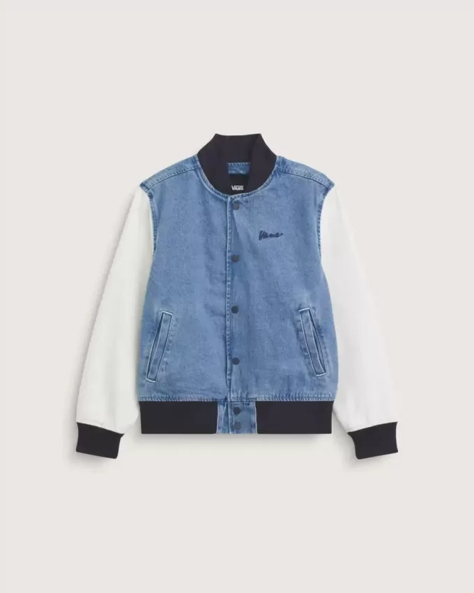 Baseballjacka i jeans för barn