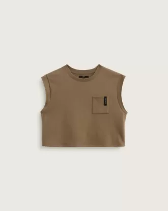 Bryn ärmlös topp