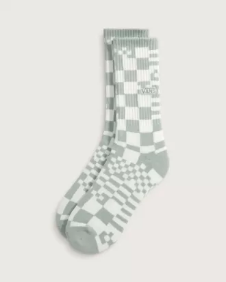 Checkerboard Mash Up Crew Socks