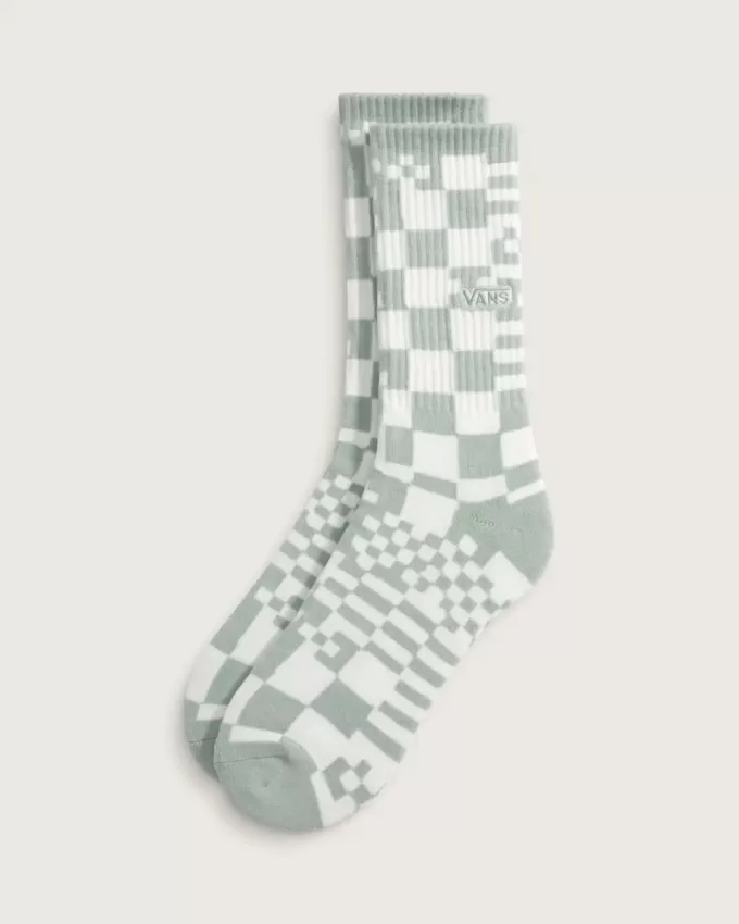 Checkerboard Mash Up Crew Socks Checkerboard Mash Up Crew Socks