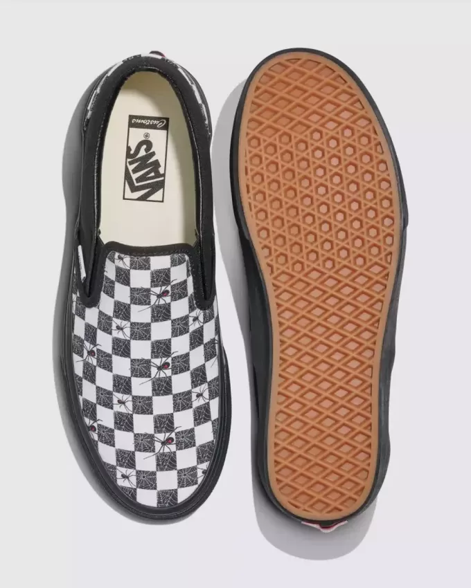 Customs Classic Slip-On Halloween Checkerboard Sko Customs Classic Slip-On Halloween Checkerboard Sko