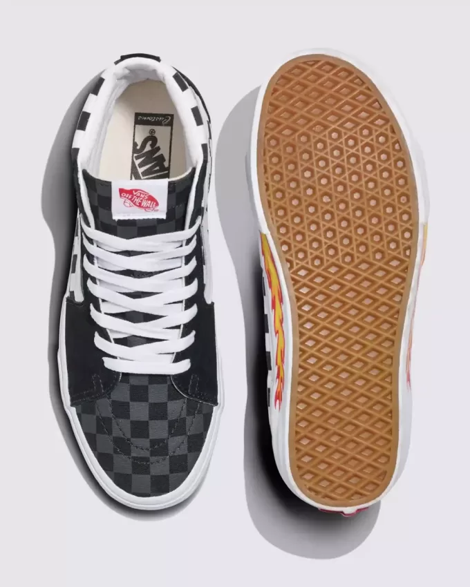 Customs Sk8-Hi Checkerboard Shoe Customs Sk8-Hi Checkerboard Shoe