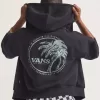 Dual Palm Retro Zip Hoodie