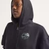 Dual Palm Retro Zip Hoodie