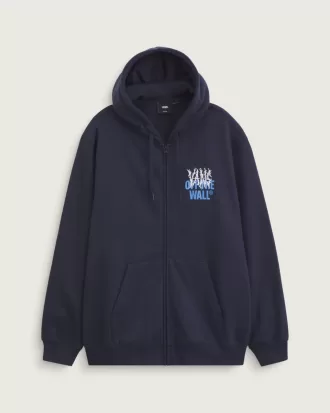 Hoodie med dragkedja i metall