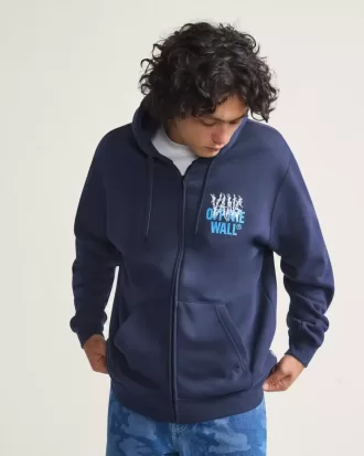 Hoodie med dragkedja i metall