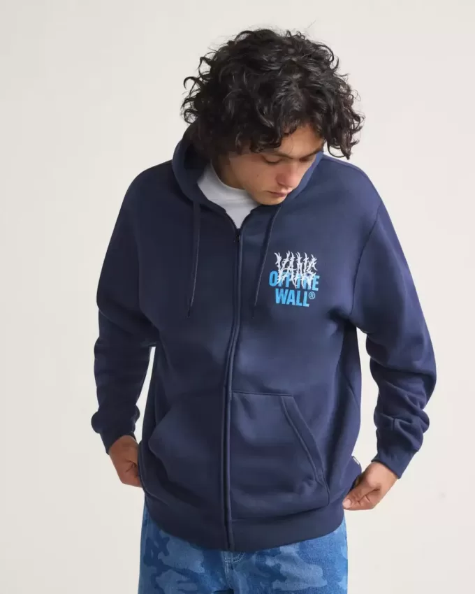 Hoodie med dragkedja i metall Hoodie med dragkedja i metall