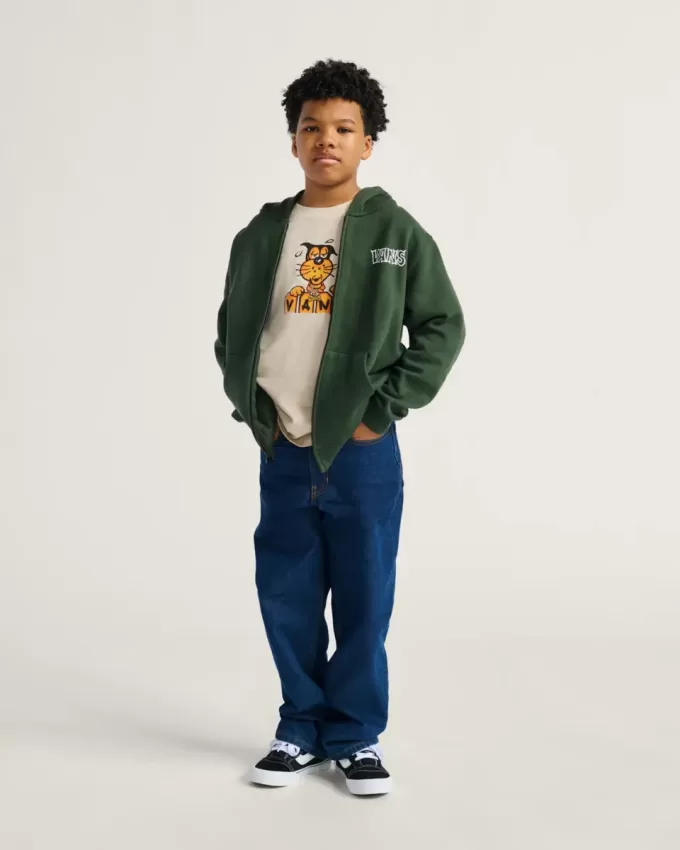 Klassificerad hoodie med dragkedja för barn