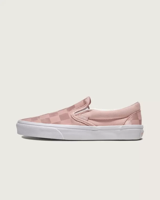 Klassisk Slip-On Checkerboard Satin Sko