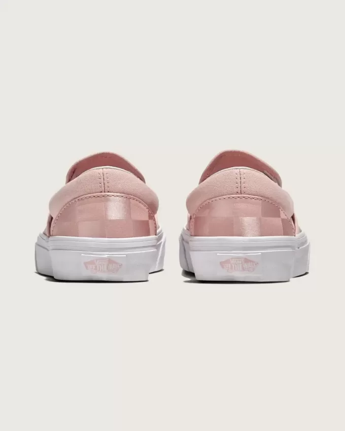 Klassisk Slip-On Checkerboard Satin Sko