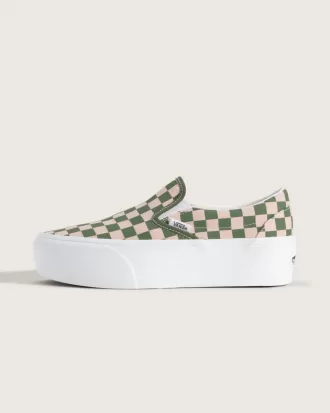 Klassisk Slip-On Platform Checkerboard Sko