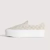 Klassisk Slip-On Platform Checkerboard Sko