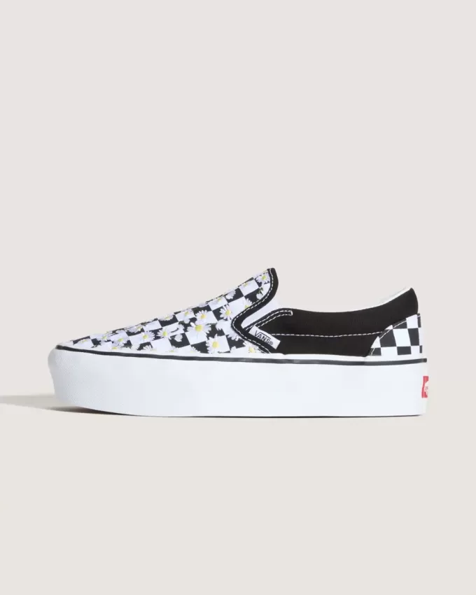 Klassisk Slip-On Platform Checkerboard Sko Klassisk Slip-On Platform Checkerboard Sko