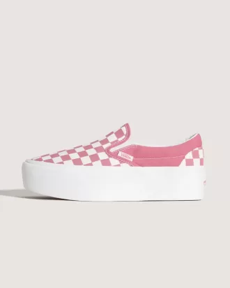 Klassisk Slip-On Platform Checkerboard Sko