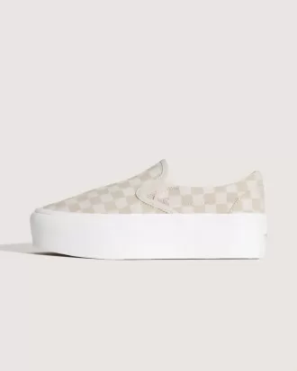 Klassisk Slip-On Platform Checkerboard Sko Klassisk Slip-On Platform Checkerboard Sko