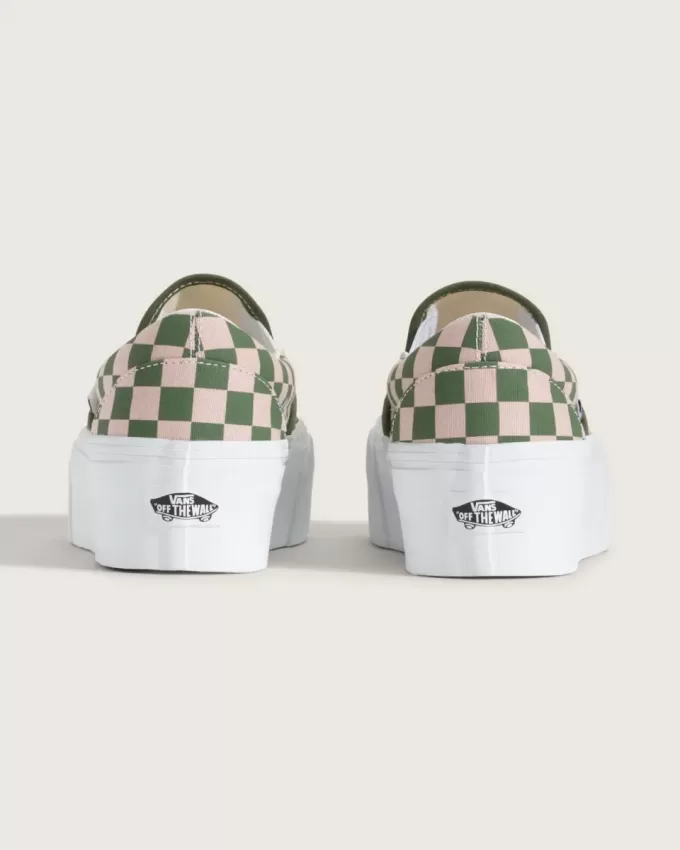 Klassisk Slip-On Platform Checkerboard Sko Klassisk Slip-On Platform Checkerboard Sko