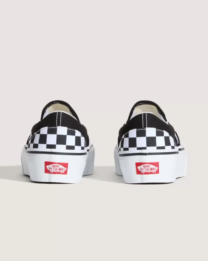Klassisk Slip-On Platform Checkerboard Sko Klassisk Slip-On Platform Checkerboard Sko