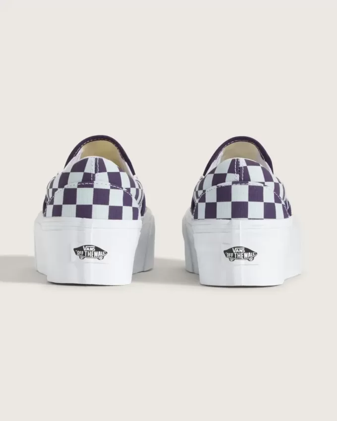 Klassisk Slip-On Platform Checkerboard Sko Klassisk Slip-On Platform Checkerboard Sko