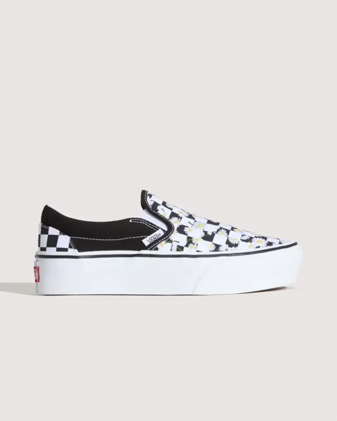 Klassisk Slip-On Platform Checkerboard Sko Klassisk Slip-On Platform Checkerboard Sko