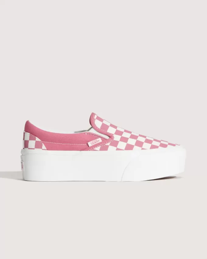 Klassisk Slip-On Platform Checkerboard Sko Klassisk Slip-On Platform Checkerboard Sko