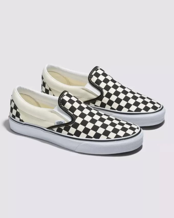 Klassisk slip-on schackbräde bred sko Klassisk slip-on schackbräde bred sko