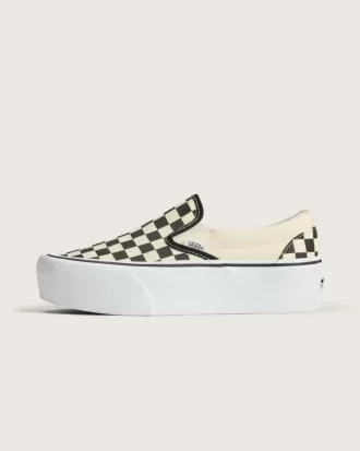 Klassisk Slip-On schackbräde plattformssko