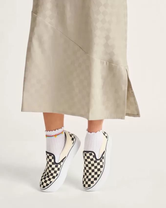 Klassisk Slip-On schackbräde plattformssko Klassisk Slip-On schackbräde plattformssko