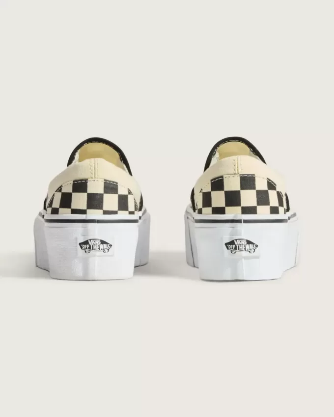 Klassisk Slip-On schackbräde plattformssko Klassisk Slip-On schackbräde plattformssko