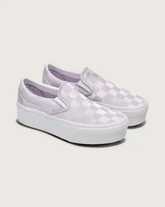Klassisk Slip-On Stackform Checkerboard Shoe