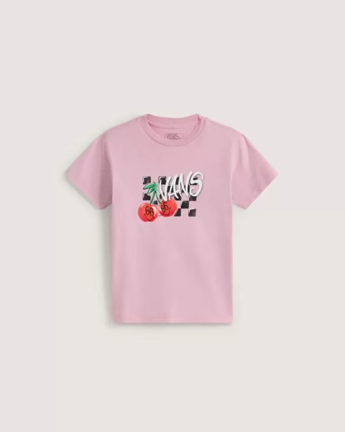 Little Kids Checker Cherries T-Shirt