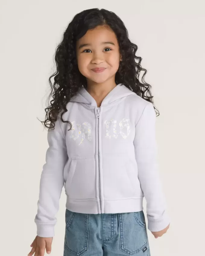 Little Kids Daisy Break Hoodie med dragkedja Little Kids Daisy Break Hoodie med dragkedja