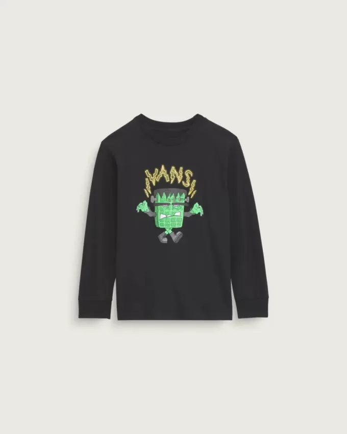 Little Kids Frankenwaffle Halloween långärmad T-shirt Little Kids Frankenwaffle Halloween långärmad T-shirt