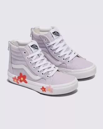 Little Kids Sk8-Hi-Zip Flower Sko