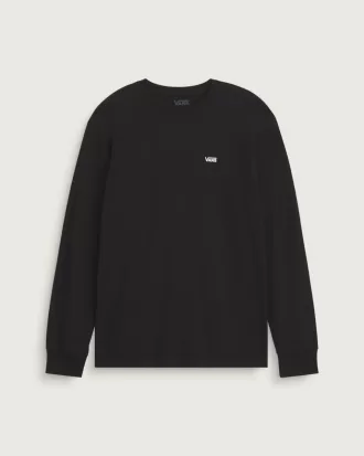 Långärmad T-shirt med logotyp på vänster bröst