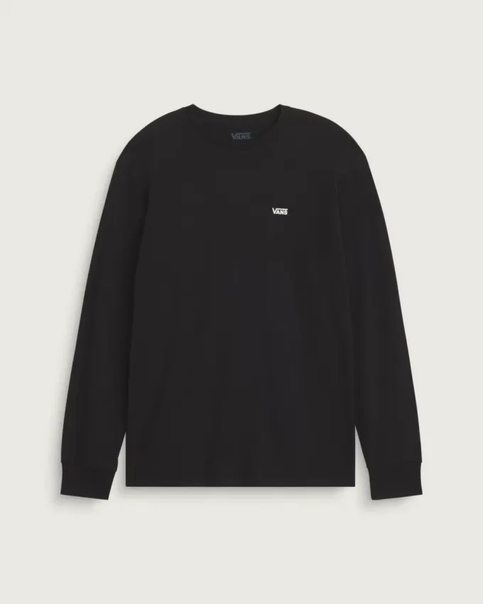 Långärmad T-shirt med logotyp på vänster bröst Långärmad T-shirt med logotyp på vänster bröst