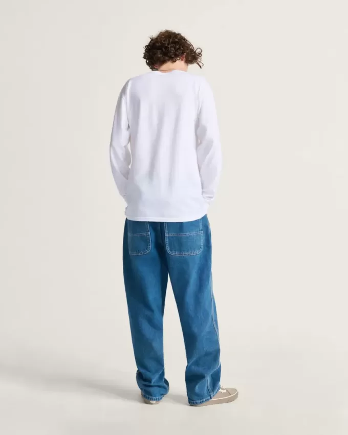 Långärmad T-shirt med logotyp på vänster bröst Långärmad T-shirt med logotyp på vänster bröst