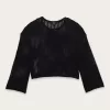 Mila Open Knit Crop Crew Tröja Mila Open Knit Crop Crew Tröja