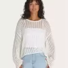 Mila Open Knit Crop Crew Tröja Mila Open Knit Crop Crew Tröja
