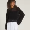 Mila Open Knit Crop Crew Tröja Mila Open Knit Crop Crew Tröja