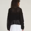 Mila Open Knit Crop Crew Tröja Mila Open Knit Crop Crew Tröja