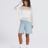 Mila Open Knit Crop Crew Tröja Mila Open Knit Crop Crew Tröja