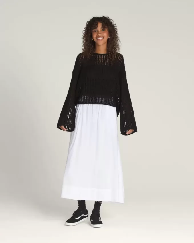 Mila Open Knit Crop Crew Tröja Mila Open Knit Crop Crew Tröja