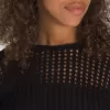 Mila Open Knit Crop Crew Tröja Mila Open Knit Crop Crew Tröja