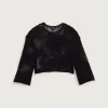 Mila Open Knit Crop Crew Tröja Mila Open Knit Crop Crew Tröja