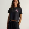 Negativ T-shirt med blommor Negativ T-shirt med blommor