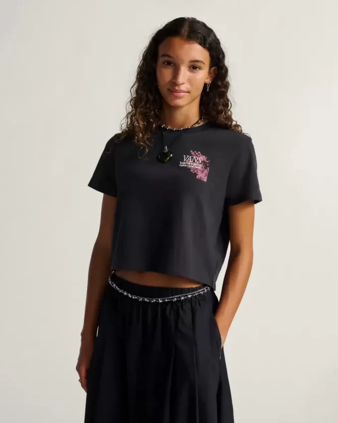 Negativ T-shirt med blommor Negativ T-shirt med blommor