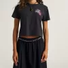 Negativ T-shirt med blommor Negativ T-shirt med blommor