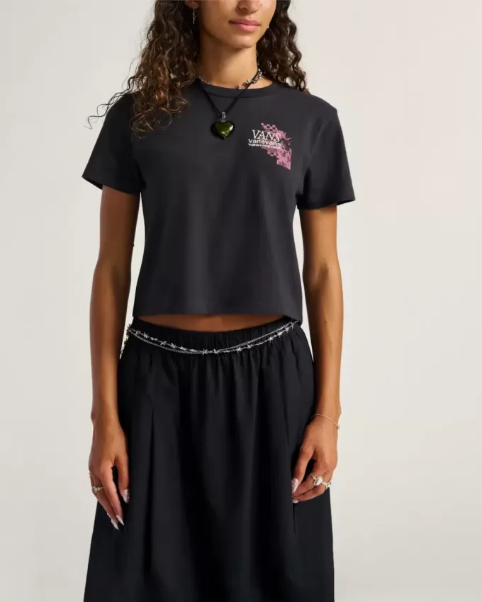 Negativ T-shirt med blommor Negativ T-shirt med blommor