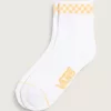 Peek-A-Check Crew Socks